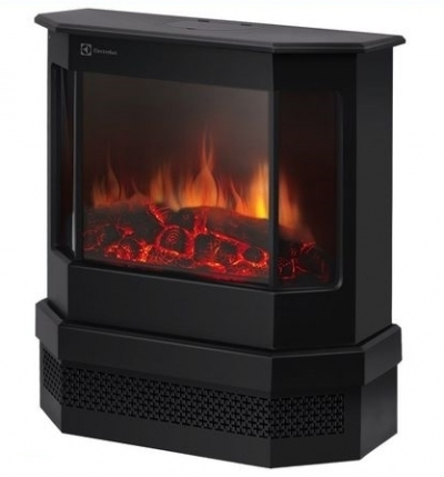 Угловой электрокамин Electrolux EFP/C–1000RC Угловой электрокамин Electrolux EFP/C–1000RCКаминокомплекты<br>Угловой электрокамин для квартиры Electrolux EFP/C 1000RC относится к серии напольных электрокаминов, с использованием новой уникальной технологии с живым пламенем Real Fire . Такое устройство позволит создать современный уютный интерьер. Универсальность установки как фронтальный вариант, так и угловой вариант позволят разместить прибор даже в небольшом помещении. <br><br>Страна: Швеция<br>Материалы портала: МДФ<br>Мощность, кВт: 1,8<br>Обогреватель: Есть<br>Фильтр очистки воздуха: Есть<br>Пламя Optiflame: Нет<br>Эффект топлива: Дрова<br>Цвет: Черный<br>Потрескивание: Нет<br>Пульт: Нет<br>Дисплей: Нет<br>Тип камина: Электрический<br>ГабаритыВШГ,мм: 636х593х290<br>Вес, кг: 19<br>Гарантия: 1 год