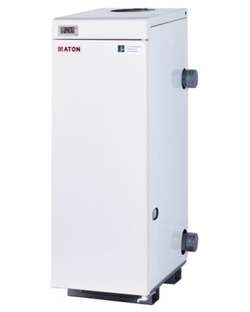 Котел Aton АОГВ-25Е/ЕМ Котел Aton АОГВ-25Е/ЕМ24 кВт<br>Газовый энергонезависимый котел Aton (Атон) АОГВ -25Е/ЕМ это современное серьезное и надежное оборудование, которое предназначено исключительно для отопления обширных жилых сооружений (загородных домов, квартир, коттеджей и так далее). Устройство имеет корпус белого цвета и строгую эргономичную конструкцию компактных размеров, напольный тип установки.<br>Главные особенности представленной модели из серии напольных газовых колов от производителя Aton:<br><br>Котлы предназначенные для работы на природном газе и могут эксплуатироваться при параллельном подключении в единую отопительную систему;<br>Не требуют внешнего источника электропитания;<br>Возможный вариант исполнения с функциями отопления и горячего водоснабжения;<br>Котлы имеют привлекательный внешний вид, порошковая окраска обеспечивает стойкое к внешним воздействиям покрытие;<br>Высокая экономичность позволит Вам существенно экономить газ;<br>Компактные;<br>Высокая надежность и безопасность в работе, благодаря применению газовой автоматики EUROSIT;<br>Щелевая низкофакельная горелка фирмы POLIDORO, изготовленная с применением лазерных технологий;<br>Простота в обслуживании, благодаря оригинальной конструкции теплообменника;<br>Антикоррозийная обработка поверхностей котла;<br>Идеальное сочетание по таким характеристикам как Цена, Эффективность, Качество. <br><br>Котлы дымоходные газовые серии Atmo ЕМ это отопительное оборудование для напольной установки, которое обеспечивает создание комфортного температурного режима внутри жилых помещений при условии экономичного использования газообразного топлива (является одним из самых доступных и дешевых источников энергии). Аппараты из данной серии полностью безопасны и имеют долгий срок службы. <br><br>Страна: Украина<br>Производство: Украина<br>Тип котла: Энергонезависимые<br>Режим работы: Отопление<br>Камера сгорания: Открытая<br>Горелка: Атмосферная<br>Тип розжига: Пьзорозжиг<br>Материал теплобмненника: Сталь<br>Количество секций: None<br>Max мощность, кВт: 25.0<br>Min полезная мощность, кВт: None<br>Max давление отопит контура , Атм: 1.0<br>Min давление отопит контура , Атм: None<br>Расширительный бак: Нет<br>Циркуляционный насос: Нет<br>Встроенный накопительный бойлер: Нет<br>Возможность подключения бойлера: None<br>Max расход природного газа, м3/час: 2.8<br>Max расход сжиженного газа, кг/час: None<br>Номинальное давление природного газа, мбар: 13<br>Присоединительный диаметр дымохода, мм: 135<br>Присоединительный диаметр газопровода, дюйм: 1/2<br>Присоединительный диаметр контур отопления , дюйм: 2<br>Напряжение, В: Нет<br>Частота тока, Гц: Нет<br>Электрическая мощность, Вт: None<br>ГабаритыВxШxГ, см: 89.8x45.5x47.7<br>Вес, кг: 78<br>Гарантия: 3 года<br>Тип установки: Напольная<br>Погодозависимая автоматика: Нет<br>Самодиагностика: Нет<br>Режим теплые полы: Нет<br>Дистанционное управление: Нет<br>Защита от замерзания: Нет<br>Термостат защиты от перегрева: Да<br>Низкий уровень NOx: Нет<br>Электронная система управления: Да<br>Механическая система управления: Нет<br>Манометр: Нет<br>Защита теплообменника от конденсата: Нет<br>Ионизационный контроль пламени: Нет<br>Антиблокировка насоса: Нет<br>Обводной контур bypass: Нет<br>Функциональный ЖК дисплей: Да<br>Аварийный сброс теплоносителя: Нет<br>Электронный блок каскадного регулирования: Нет<br>Газовый клапан Мультиблок: Нет<br>Возможность установки в жилой зоне: Нет<br>Русифицированный интерфейс: Нет<br>Интуитивно понятное управление: Да<br>Фронтальный люк для визуального контроля и чистки: Нет<br>Регулируемые по высоте ножки котла: Нет<br>Датчик расхода воды: Нет<br>Ширина мм: 455<br>Высота мм: 898<br>Глубина мм: 477