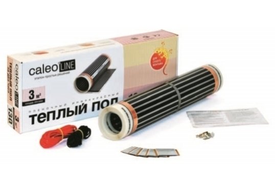 Теплый пол Caleo LINE 130-0,5-2,0 Теплый пол Caleo LINE 130-0,5-2,0Пленочные<br>Вы цените удобство и считаете, что комфорт заключается в простоте? Обратите внимание на LINE 130-0,5-2,0 систему теплого пола пленочного типа. Легкий монтаж под напольное покрытие, эффективный и экономичный обогрев помещения, отсутствие пересушивания воздуха и долговечность главные, но далеко не все преимущества данного оборудования. Данная модель включает в себя нагревательный мат, длиной два погонных метра с удельной мощностью 130,0 Вт.<br>Особенности и преимущества пленочных теплых полов серии LINE от бренда CALEO:<br><br>Пленочный теплый пол второго поколения.<br>Ширина пленки 0,5 м.<br>Удельная мощность 130 Вт/ м2 для стандартных помещений.<br>Простейшее решение пленочного теплого пола.<br>Идеальны под ламинат, ковролин, линолеум, паркетную доску.<br>Быстрый и легкий монтаж без стяжки и клея.<br>Инфракрасный принцип обогрева: живое тепло, не сушит воздух, обладает антиаллергенным эффектом.<br>Экономичнее кабельных аналогов до 20%.<br>В комплекте все необходимое для монтажа: качественные зажимы, провода, изоляция.<br>КАЛЕО пленочный теплый пол №1 в России по ежегодным исследованиям независимого агентства Step by Step.<br><br>Состав комплектов теплого пола CALEO LINE:<br><br>Термопленка в рулоне.<br>Монтажные комплекты (контактные зажимы и битумная изоляция на каждый м2).<br>Комплект соединительных проводов.<br>Черно-белая инструкция по монтажу, включающая гарантийный талон.<br><br>Бренд CALEO разработал серию пленочных теплых полов, которые пользуются невероятной популярностью у российских покупателей. Это семейство под названием LINE. Простые, недорогие, эффективные идеальный выбор для тех, кто ценит качество и разумную цену. Стоит отметить, что торговая марка CALEO это отечественный производитель, продукция которого зарекомендовала себя в лучшем качестве, так как отличается надежностью и превосходным исполнением. Пленочные полы под брендом CALEO одни из лучших представителей в своем сегменте!<br><br>Страна: Россия<br>Удельная мощ., Вт/м?: 130,0<br>Длина, м: None<br>Площадь, м?: 2,0<br>Ширина термопленки: 0,5<br>t плавления термопленки, С: 130<br>Напряжение, В: 220<br>Шаг отреза: 25<br>Изоляция: None<br>Экран: None<br>Вес, кг: 1<br>Гарантия: 7 лет