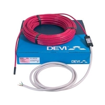 Теплый пол Devi 18T 210Вт Теплый пол Devi 18T 210ВтНагревательные кабели<br>Тринадцатиметровый нагревательный кабель модели Deviflex 18T 210Вт от торговой марки Devi отличается абсолютной пожаробезопасностью и долговечностью. Данная модель имеет множество сертификатов, подтверждающих ее высокое качество. Максимальная температура нагрева составляет 65 градусов. Мощность модели 0,21/0,23 кВт. <br>Особенности рассматриваемой модели греющего кабеля для теплого пола или труб от компании Devi:<br><br>Двухжильный экранированный кабель высокого качества.<br>Применяется в тонких бетонных стяжках или в трубах с водой (для антизамерзания).<br>Пластик без содержания свинца.<br>Функция самозатухания.<br>Высокая экологическая безопасность.<br>Максимальная экономия электрической энергии.<br>Идеальное решение, как для дома, так и для помещений другого типа.<br>Экран: сплошной, алюм. фольга + луженый медный провод 0,5 мм2.<br>Внутренняя изоляция XLPE.<br>Наружная изоляция PVC.<br>Максимальная температура 65 C.<br>Гарантия качества и длительного срока эксплуатации.<br>Сертификаты: УкрТЕСТ, ГОСТ Р, IEC 60800, SEMKO, CE .<br><br>Серия нагревательных кабелей для систем отопления Теплый пол Deviflex от известной качественным и долговечным оборудованием датской компании-производителя Devi представлена широким выбором моделей. Все изделия представляют собой двухжильный греющий элемент пониженной мощности, оснащенный одним холодным концом. Модели отличаются невероятно низким потреблением электричества, но при этом характеризуются высокой производительностью и стабильностью в работе. Благодаря высокому качеству и современным материалам производства, кабели Deviflex могут быть использованы, как в системах теплого пола, так и в системах аккумуляции тепла и даже в качестве защиты трубопроводов от образования льда. <br> <br><br>Страна: Дания<br>Мощность, кВт: 0,23<br>Удельная мощ., Вт/м?: 16,5/18,0<br>Длина, м: 13<br>Площадь, м?: None<br>Тип кабеля: Двужильный<br>Напряжение, В: 220/230<br>диаметр нагревательного кабеля, мм: 6,9<br>Изоляция: Есть<br>Экран: Есть<br>Вес, кг: 1<br>Гарантия: 20 лет