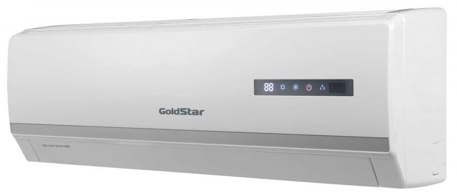 Настенный кондиционер GoldStar GSWH07-NP1A Настенный кондиционер GoldStar GSWH07-NP1A20 м? - 2 кВт<br>Создать комфортные климатические условия внутри городской квартиры, индивидуального дома, офиса или администрации может настенная сплит-система GoldStar (Голдстар) GSWH07-NP1A, которая имеет высокую производительность и качественное исполнение конструкции и всех включающих элементов. Производитель предусмотрел дезодорирующий и плазменный фильтр, 4 скорости вращения вентилятора.<br>Особенности рассматриваемой модели настенного кондиционера серии GoldStar Life Plus :<br><br>Новинка конца 2015 года!<br>Компактный дизайн.<br>Работа по таймеру.<br>Информационный ЖК-дисплей.<br>Ночной режим.<br>Теплый старт.<br>Объемный воздушный поток.<br>Режим Турбо позволяет за минимальное время установить в помещении заданную температуру за счет создания мощного воздушного потока.<br>Система самоочистки способствует высушиванию теплообменника и предотвращает загрязнение внутреннего блока кондиционера.<br>Автоматическая работа.<br>Интеллектуальная разморозка.<br>Эффективное осушение.<br>Авторестарт.<br>Самодиагностика микропроцессор непрерывно отслеживает все параметры работы кондиционера.<br>Холодная плазма создает здоровую атмосферу в помещении и улучшает качество воздуха.<br>Очистка воздуха.<br>Озонобезопасный хладагент.<br>Энергоэффективность класса А .<br><br>Life Plus это эксклюзивно новая линейка настенных кондиционеров, представленная популярным южнокорейским брендом GoldStar. Модели представлены в обновленном современном дизайне, имеют компактные размеры и традиционную, настенную установку. Все кондиционеры семейства оборудованы встроенным фильтром типа Холодная плазма , который сделает атмосферу в обслуживаемом помещении максимально благоприятной для человека. Угольный фильтр очистит воздух от нежелательных неприятных запахов. <br><br>Горизонтальная регулировка потока: Ручная<br>Страна бренда: Корея<br>Уровень шума, дБа: 50<br>Габариты ВхШхГ, см: 43х73х31<br>Производитель: Корея<br>Площадь, м?: 20<br>Вес, кг: 22<br>Компрессор: Не инвертор<br>Режим работы: холод/тепло<br>Уровень шума, дБа: 2737<br>Охлаждение, кВт: 2,2<br>Габариты ВхШхГ, см: 25,5х73х17,4<br>Обогрев, кВт: 2,3<br>Потребление при охлаждении, кВт: 0,69<br>Вес, кг: 8<br>Потребление при обогреве, кВт: 0,66<br>Охлаждающая способность, тыс. BTU: 7<br>Диапазон t на охлаждение, С: +18...+43<br>Диапазон t на обогрев, С: 7...+24<br>Расход воздуха, м3/ч: 400<br>Хладагент: R410A<br>Max длина трассы, м: 15<br>диаметр газовой трубы, дюйм: 3/8<br>диаметр жидкостной трубы, дюйм: 1/4<br>Фильтр тонкой очистки: Нет<br>Плазменный фильтр: Да<br>Предварительный фильтр: Нет<br>Ионизатор воздуха: Да<br>Самоочистка внут блока: Да<br>Катехиновый фильтр: Нет<br>Антибактериальный фильтр: Нет<br>Подмес свежего воздуха: Нет<br>Авторестарт: Да<br>Самодиагностика: Да<br>Непрерывное движение заслонок: Нет<br>Теплый пуск: Да<br>WiFi: Нет<br>Пульт Д/У: Да<br>Дисплей: Да<br>Ночной режим: Да<br>Авто режим: Да<br>Сенсор движения: Нет<br>Антиаллергенный фильтр: Нет<br>Напряжение, В: 220 В<br>Сила тока, А: 3,5 / 3,6<br>Гарантия: 4 года<br>Ширина мм: 730<br>Высота мм: 255<br>Глубина мм: 174