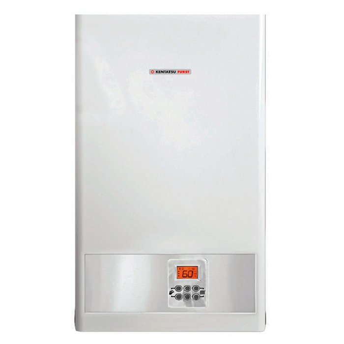 Котел Kentatsu Furst Smart Condens 30 Котел Kentatsu Furst Smart Condens 3030 кВт<br>Энергоэффективный интеллектуальный конденсационный котел модели Kentatsu Furst (Кентатсу Ферст) Smart Condens 30 представляет собой отличный вариант для использования в бытовых современных помещениях с целью налаживания работы системы отопления и ГВС. Устройство имеет комфортное передовое управление, не производит шума и стабильно работает в течение многих лет.<br>Особенности и преимущества настенных конденсационных газовых котлов Kentatsu Furst серии Smart Condens:<br><br>Двухконтурные конденсационные котлы Smart Condens представлены в модификациях 25, 30 и 40 кВт.<br>Компактные размеры.<br>Теплообменник ГВС из нержавеющей стали.<br>Возможность работы в режиме погодозависимого регулирования.<br>Панель управления адаптирована для подключения комнатного термостата.<br>Интерфейс котла совместим с автоматикой сторонних производителей по протоколу Open Therm.<br>Автоматический розжиг и ионизационный контроль горения.<br>Многоуровневая система безопасности с системой самодиагностики.<br>Плата управления имеет защиту от понижения напряжения до 186 В.<br>Степень электрозащиты X4D.<br>Система защиты от замерзания.<br>Система защиты от блокировки насоса.<br>Максимальный уровень комфорта горячего водоснабжения (согласно EN 13203).<br>Коэффициент полезного действия 108%.<br>Стабильная работа в режиме ГВС даже при низком давлении воды (до 0.5 бар).<br>Встроенный автоматический байпас.<br>Возможность эксплуатации на природном или сжиженном газе.<br><br>Smart Condens это современная серия экологичных и интеллектуальных конденсационных газовых котлов, представленная известной компанией Kentatsu Furst. Все модели оснащены передовым управлением и отличаются надежностью и технологичностью комплектации, а их корпуса были изготовлены из высокопрочных материалов и имеют специальное передовое защитное покрытие. <br><br>Страна: Япония<br>Производство: Турция<br>Тип котла: Энергозависимые<br>Режим работы: Отопление/ГВС<br>Камера сгорания: Закрытая<br>Горелка: Атмосферная<br>Max мощность, кВт: 29.3<br>Min мощность, кВт: 6.6<br>Max давление отопит контура , Атм: 3<br>Min давление отопит контура , Атм: None<br>Расширительный бак: Да<br>Циркуляционный насос: Да<br>Встроенный накопительный бойлер: Нет<br>Возможность подключения бойлера ГВС: None<br>Тип теплообменника: Битермический<br>Max давление в контуре ГВС, Атм : 10<br>Min давление в контуре ГВС, Атм : 0.5<br>Производительность 916; ГВС 30С, л/мин: 12.0<br>Max расход природного газа, m3/кг: 0.64<br>Max расход сжиженного газа, м3/час: 0.47<br>Номинальное давление природного газа, мбар : 20<br>Присоединительный диаметр дымохода, мм: Нет<br>Присоединительный диаметр газопровода, дюйм: None<br>диаметр дымохода раздельного, мм: 100 / 60<br>Присоединительный диаметр контур отопления, дюйм: None<br>Присоединительный диаметр контур ГВС, дюйм: None<br>Электрическая мощность, Вт: 110<br>Частота тока, Гц: 50<br>Напряжение сети, В: 230 В<br>ГабаритыВxШxГ, см: 74x47x49<br>Вес, кг: 39<br>Гарантия: 2 года<br>Тип установки: Настенная<br>Погодозависимая автоматика: None<br>Самодиагностика: Да<br>Режим Теплые полы: Нет<br>Дистанционное управление: Нет<br>Защита от замерзания: Да<br>Термостат защиты от перегрева: Нет<br>Низкий уровень NOx: Нет<br>Электронная система управления: Нет<br>Механическая система управления: Нет<br>Манометр: Нет<br>Защита теплообменника от конденсата: Нет<br>Ионизационный контроль пламени: Да<br>Антиблокировка насоса: Да<br>Обводной контур bypass: Нет<br>Функциональный ЖК дисплей: Да<br>Аварийный сброс теплоносителя: Нет<br>Электронный блок каскадного регулирования: Нет<br>Газовый клапан Мультиблок: Нет<br>Возможность установки в жилой зоне: Нет<br>Эксплуатация в отдельной котельной: Нет<br>Русифицированный интерфейс: Нет<br>Интуитивно понятное управление: Нет<br>Регулируемые по высоте ножки котла: Нет<br>Датчик расхода воды: Нет<br>Ширина мм: 470<br>Высота мм: 740<br>Глубина мм: 490