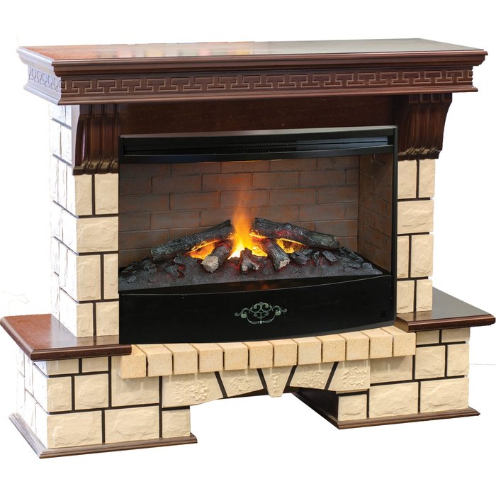 Камин Real-Flame Stone New 33 с очагом 3D Firestar 33 Камин Real-Flame Stone New 33 с очагом 3D Firestar 33Каминокомплекты<br>Элегантный дизайн электрокамина модели Real Flame (Реал Флейм) Stone New 33 с очагом 3D Firestar 33 придаст интерьеру неповторимое изящество и поможет рассматриваемому устройству идеально подойти для установки как в большом зале, так и в строгом рабочем кабинете. Такое устройство также имеет функцию обогрева и при необходимости может стать дополнительным источником тепла.<br>Особенности и преимущества готовых решений электрических каминов Real-Flame:<br><br>Привлекательный внешний вид.<br>Отсутствует потребность в дымоходе.<br>Нет дополнительных материальных затрат в процессе монтажа.<br>Прочное стекло, которое не нагревается.<br>Высокий уровень пожаробезопасности.<br>Высококачественные исходные материалы.<br>Портал не облазит и не портится от воздействия солнечных лучей.<br>Реалистичный огонь.<br>Рядом стоящие предметы интерьера не нагреваются.<br>Безопасность эксплуатации.<br>Комфорт использования.<br><br>Особенности и преимущества очага Real Flame 3D Firestar 33:<br><br>Электрический очаг с эффектом пламени 3D нового поколения. Модель 2016 года.<br>Максимально достоверный и реалистичный эффект пламени.<br>Регулировка высоты пламени с пульта дистанционного управления.<br>Мощность на обогрев - до 1,5 кВт.<br>Мощность в декоративном режиме 245 Вт (7 галогеновых ламп по 35Вт каждая).<br>Очаг с функцией увлажнения воздуха.<br><br>Электрический камин Real Flame это отличная альтернатива дровяным печам. Такие приборы смогут создать иллюзию настоящего огня, который вы вряд ли отличите от настоящего. Однако электрические камины имеют множество преимуществ перед дровяными собратьями . Во-первых, это отсутствие продуктов сгорания, что означает такие камины не нуждаются в дымоходных трубах. Во-вторых, вам не нужно заботиться о наличии топлива (дров или угля), а также производить обязательную регулярную чистку зольников и топочных камер. В-третьих, электрический камин очень легкий, не требует встраивания в нишу, может легко переместиться на другое место, что бывает актуально, когда производится ремонт помещения. <br> <br> <br><br>Страна: Канада<br>Материалы портала: МДФ/нат. шпон<br>Мощность, кВт: 1,5<br>Обогреватель: Есть<br>Фильтр очистки воздуха: Нет<br>Пламя Optiflame: Нет<br>Эффект топлива: Дрова<br>Цвет: Темный орех<br>Потрескивание: Нет<br>Пульт: Есть<br>Дисплей: Нет<br>Тип камина: Электрический<br>ГабаритыВШГ,мм: 1060x1430x491<br>Вес, кг: 65<br>Гарантия: 1 год