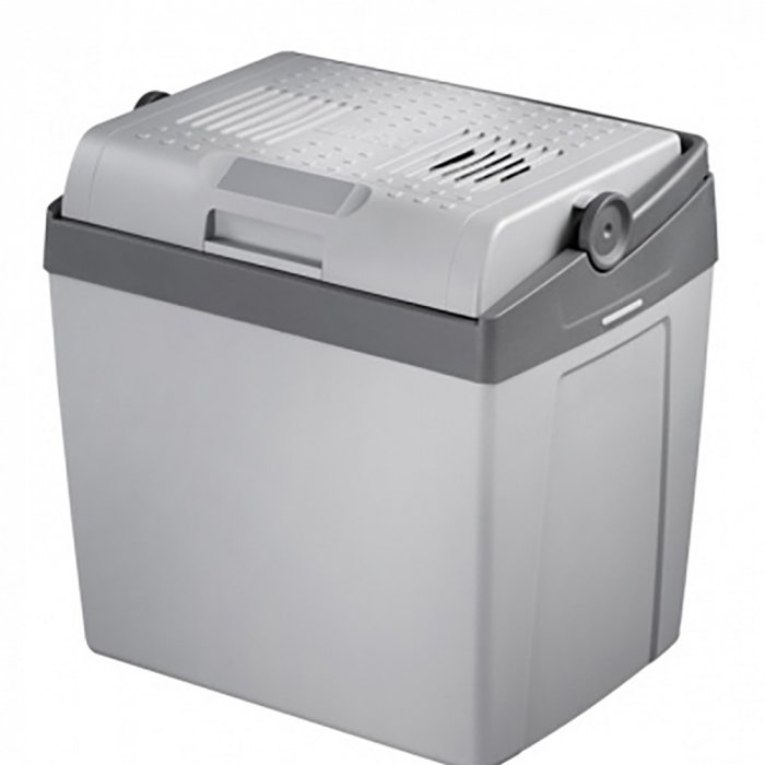 Термоэлектрический автохолодильник Waeco-Dometic CoolFun SC26DC Термоэлектрический автохолодильник Waeco-Dometic CoolFun SC26DC21-30 литров<br>Компактный переносной холодильник Waeco (Ваеко) CoolFun SC26DC сможет обеспечить охлаждение продуктов и напитков на 18 градусов ниже температуры наружного воздуха. Благодаря этому такой прибор станет прекрасным спутником на пикниках и в длительных поездках. Более того, автохолодильник может использоваться и в офисах, в больницах, гостиницах в любой сфере, где необходимо сохранить свежесть продуктов.<br>Особенности и преимущества термоэлектрического автомобильного холодильника Waeco представленной модели:<br><br>Холодильник предназначен для охлаждения продуктов питания.<br>Прибор может быть подключен через прикуриватель к 12 В пост. тока.<br>Холодильник предназначен для бытового использования и аналогичных областей применения, как, например: на кухнях, в магазинах, офисах и других рабочих зонах, в сельском хозяйстве, для гостей гостиниц, мотелей и т. п., в пансионах, предлагающих завтраки, при кейтеринге и подобных организациях питания.<br>Прибор подходит также для применения в кемпингах, автомобилях, автодомах, микроавтобусах.<br>Холодильник подходит для мобильного использования. Он может охлаждать продукты до температуры макс. 18 C ниже температуры окружающей среды и поддерживать их в охлажденном состоянии.<br>Охлаждение обеспечивается неизнашиваемыми элементами Пельтье, а отвод тепла обеспечивается вентилятором.<br>Вы можете использовать USB-порт для зарядки небольших приборов, например, мобильных телефонов или MP3-плееров. Использование USB-порта не влияет на холодопроизводительность.<br>Система термоэлектрика (элемент Пельтье)<br>Отсутствие фреона<br>Простота использования<br>Эргономичная конструкция<br>Охлаждение и подогрев<br>Большой ресурс работы<br>Качественные комплектующие<br>Плотная термоизоляция<br>Незатруднительная транспортировка<br>Оптимальная вместительность<br><br>Термоэлектрические холодильники Waeco не используют доя работы фреон, а значит не оказывают негативного воздействия на окружающую среду, поскольку их принцип работы совершенно не похож на принцип работы привычных ботовых холодильных приборов. Также стоит отметить, что агрегаты отличаются большим ресурсом работы и неприхотливы в эксплуатационных условиях. Обратите внимание: термоэлектрические холодильники способны не только охлаждать, но и подогревать, поэтому станут отличным спутником в длительных поездках. <br><br>Страна: Германия<br>Объем, л: 25<br>Мощность, Вт: 47<br>Питание, В: 12<br>Max температура, C: None<br>Min температура, C: None<br>Функция подогрева: None<br>Дельта t, C: 18<br>Кабель питания: Есть<br>Назначение: Автохолодильник<br>ГабаритыВШД,мм: 396x394x296<br>Вес, кг: 4<br>Гарантия: 2 года