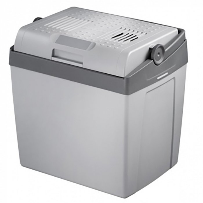 Термоэлектрический автохолодильник Waeco-Dometic Coolfun SCT26 DC/DC Термоэлектрический автохолодильник Waeco-Dometic Coolfun SCT26 DC/DC21-30 литров<br>Waeco (Ваеко) Coolfun SCT26 DC/DC это небольшая, но достаточно вместительная модель автомобильного холодильника, который использует термоэлектрический принцип для работы. Представленный агрегат обеспечивает не конкретный температурный режим внутри камеры: степень охлаждения имеет прямую зависимость от температуры окружающей среды.<br>Особенности и преимущества термоэлектрического автомобильного холодильника Waeco представленной модели:<br><br>Холодильник предназначен для охлаждения продуктов питания.<br>Прибор может быть подключен через прикуриватель к 12 или 24 В пост. тока.<br>Холодильник предназначен для бытового использования и аналогичных областей применения, как, например: на кухнях, в магазинах, офисах и других рабочих зонах, в сельском хозяйстве, для гостей гостиниц, мотелей и т. п., в пансионах, предлагающих завтраки, при кейтеринге и подобных организациях питания.<br>Прибор подходит также для применения в кемпингах, автомобилях, автодомах, микроавтобусах.<br>Холодильник подходит для мобильного использования. Он может охлаждать продукты до температуры макс. 18 C ниже температуры окружающей среды и поддерживать их в охлажденном состоянии.<br>Охлаждение обеспечивается неизнашиваемыми элементами Пельтье, а отвод тепла обеспечивается вентилятором.<br>Вы можете использовать USB-порт для зарядки небольших приборов, например, мобильных телефонов или MP3-плееров. Использование USB-порта не влияет на холодопроизводительность.<br>Система термоэлектрика (элемент Пельтье)<br>Отсутствие фреона<br>Простота использования<br>Эргономичная конструкция<br>Охлаждение и подогрев<br>Большой ресурс работы<br>Качественные комплектующие<br>Плотная термоизоляция<br>Незатруднительная транспортировка<br>Оптимальная вместительность<br><br>Термоэлектрические холодильники Waeco не используют доя работы фреон, а значит не оказывают негативного воздействия на окружающую среду, поскольку их принцип работы совершенно не похож на принцип работы привычных ботовых холодильных приборов. Также стоит отметить, что агрегаты отличаются большим ресурсом работы и неприхотливы в эксплуатационных условиях. Обратите внимание: термоэлектрические холодильники способны не только охлаждать, но и подогревать, поэтому станут отличным спутником в длительных поездках. <br><br>Страна: Германия<br>Объем, л: 25<br>Мощность, Вт: 55<br>Питание, В: 12/24<br>Max температура, C: None<br>Min температура, C: None<br>Функция подогрева: None<br>Дельта t, C: 18<br>Кабель питания: Есть<br>Назначение: Автохолодильник<br>ГабаритыВШД,мм: 396x296x395<br>Вес, кг: 4<br>Гарантия: 2 года