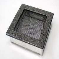 Вентиляционная решетка для камина Kratki 17х17 черная/хром пористая 17CS