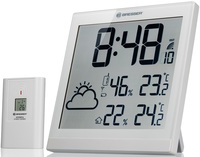 Цифровая метеостанция с радиодатчиком Bresser ClimaTemp JC LCD белая