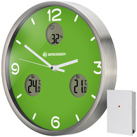 Проекционные часы Bresser MyTime io NX Thermo/Hygro, 30 см, зеленые