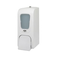 Оборудование для туалета HOR X12 БИЗНЕС для мыла, корпус белый, стекло матовое белое, кнопка белая