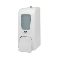 Оборудование для туалета HOR X7 БИЗНЕС для мыла, корпус белый, стекло матовое белое, кнопка белая