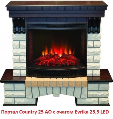 Широкий очаг 2D Real-Flame Evrika 25,5 LED фото #15