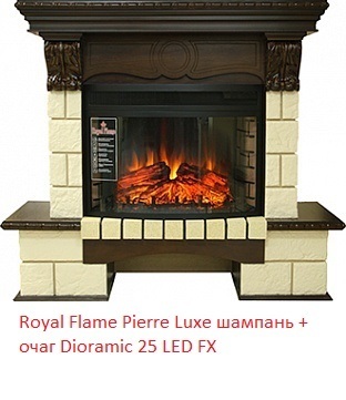 Широкий очаг 2D Royal Flame Dioramic 25 LED FX фото #7