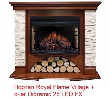 Широкий очаг 2D Royal Flame Dioramic 25 LED FX фото #12