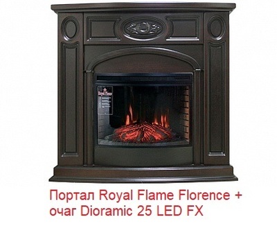 Широкий очаг 2D Royal Flame Dioramic 25 LED FX фото #13