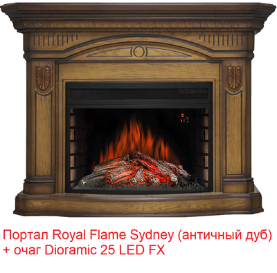 Широкий очаг 2D Royal Flame Dioramic 25 LED FX фото #10