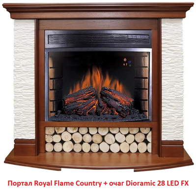 Широкий очаг 2D Royal Flame Dioramic 28 LED FX фото #10