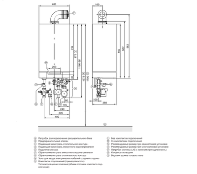 Настенный газовый котел 64 кВт Viessmann Vitodens 200-W (B2HAK07/B2HA877/B2HA242) фото #5