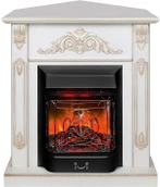 Электрокамин с классическим очагом 2D Real-Flame ANITA CORNER STD WT-519G с очагом MAJESTIC LUX BL RC