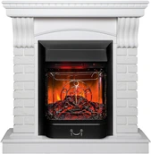 Электрокамин с классическим очагом 2D Real-Flame JAZZ STD WT-P511 с очагом MAJESTIC LUX BL RC