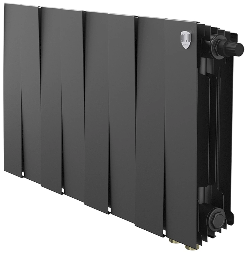 Биметаллический радиатор Royal Thermo PianoForte 300 Чёрный VR80 - 8 секц.