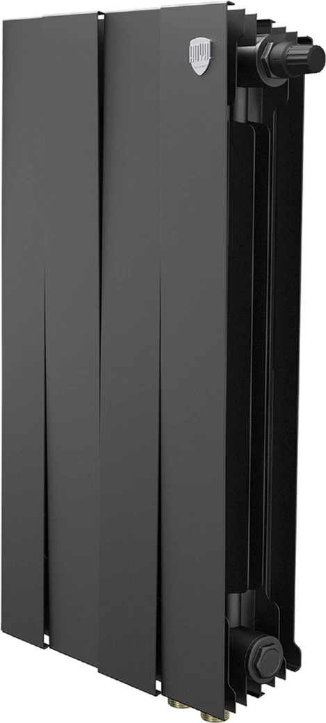 Биметаллический радиатор Royal Thermo PianoForte 500 Чёрный VR80 - 4 секц.
