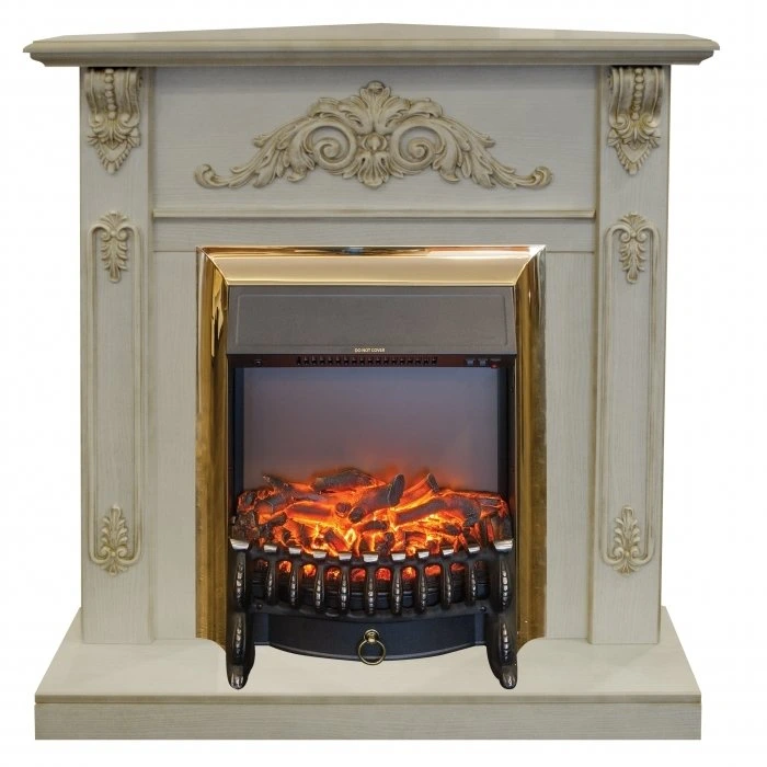 Электрокамин с классическим очагом 2D Real-Flame Anita Corner WT-519G с очагом FOBOS LUX BL