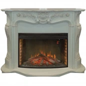 Электрокамин с широким очагом 2D Real-Flame Ellada 33 WT-659G с очагом Firespace 33 S IR качественный