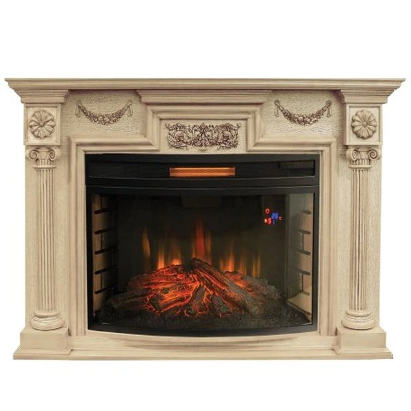 Электрокамин с широким очагом 2D Real-Flame London 33 WT-659B с очагом Firespace 33 S IR