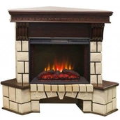 Электрокамин с широким очагом 2D Real-Flame Stone Corner 25/25,5 AO-217 с очагом Sparta 25,5 LED угловой