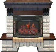 Электрокамин с широким очагом 2D Real-Flame Country 25/25,5 АО-215 с очагом Firefield 25 S IR LED дисплей