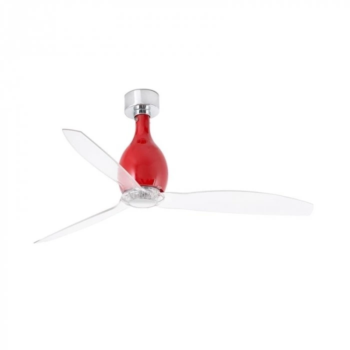 Вентилятор без подсветки Faro Barcelona Mini Eter Shiny Red (32029)