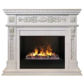 Электрокамин с 3D эффектом живого пламени Real-Flame Estella 25,5/26 WT-519G с очагом 3D CASSETTE 630 Black Panel звук+увлажнение