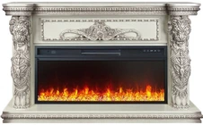 Линейный электрокамин Royal Flame Windsor 42 (слоновая кость с темной патиной) с очагом Vision 42 LED