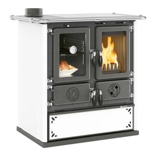 Дровяная печь La Nordica ROSETTA SINISTRA STEEL BIANCO PUNTINATO (белый)