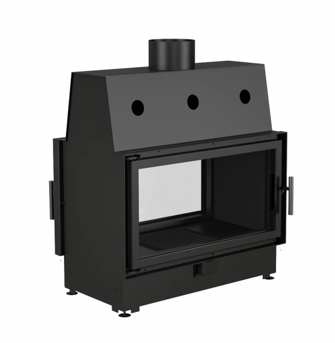 Фронтальная дровяная топка ECT Double 90x51/C 15 кВт, 900/510, туннель, футеровка чугун