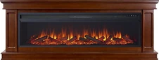 Линейный электрокамин Royal Flame Geneva 60 (темный дуб) с очагом Vision 60 LOG LED