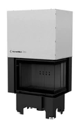 Угловая правая дровяная топка Kratki VNP/810/410 черная футеровка