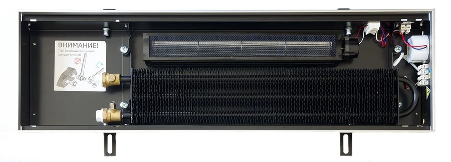 Внутрипольный конвектор длиной 30 см - 1 м KVZ Vent 420-140-1000-1V