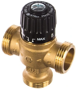 Смесительный клапан STOUT 1 НР 30-65°С KV 2,3