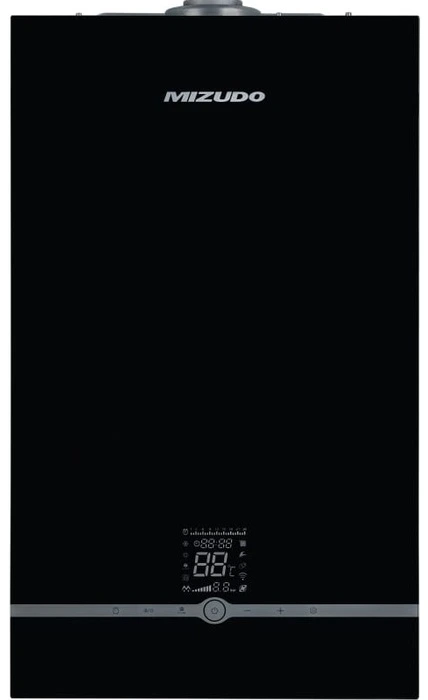 Настенный газовый котел MIZUDO M24Т OpenTherm черная панель управления