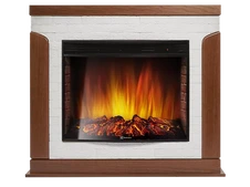 Электрокамин с широким очагом 2D Electrolux EFP/P-2720RLS с порталом Firelight Prestigio 25 камень белый, шпон дуб