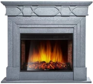 Электрокамин с широким очагом 2D Electrolux EFP/P-3320RLS с порталом Firelight Antico 30 серый