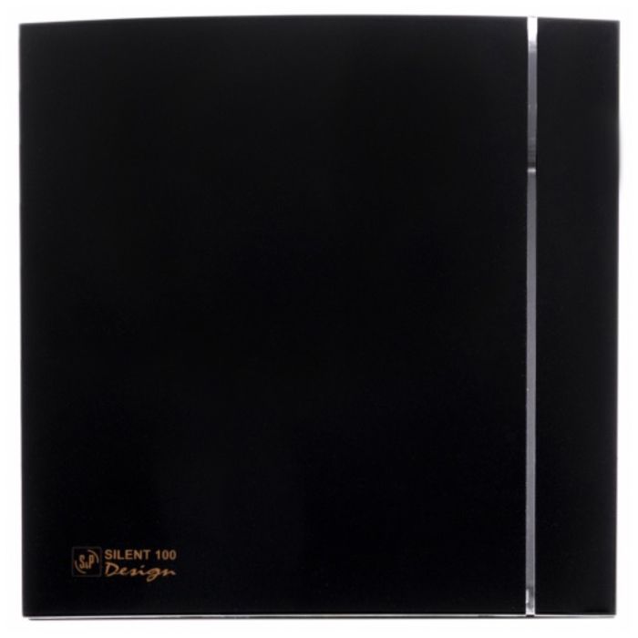 Вытяжка для ванной диаметр 100 мм Soler & Palau SILENT-100 CRZ MATT BLACK DESIGN-4C (220-240V 50HZ) RE