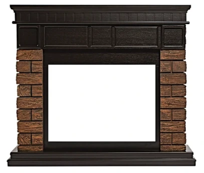 Широкий портал Firelight Bricks Wood 30 камень корич., шпон тем. дуб