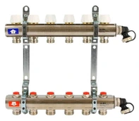 Для отопления Uni-fitt 1" х 6 вых 3/4" с вентилями(441I4306)