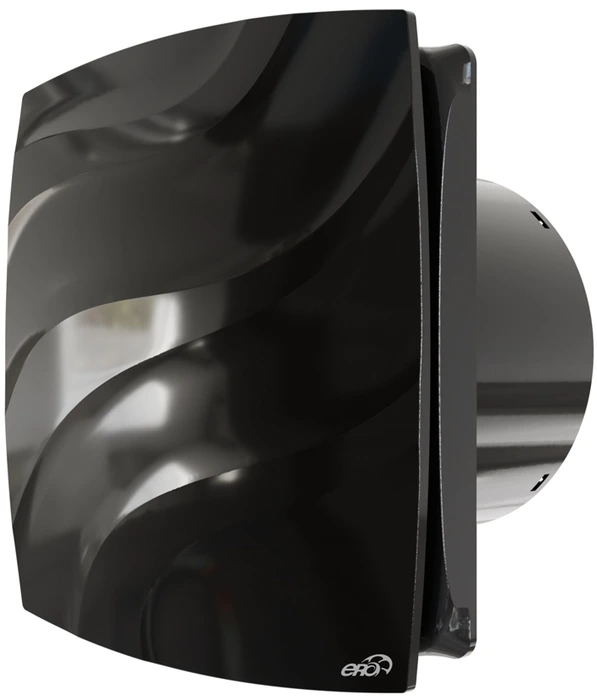 Вытяжка для ванной диаметр 120 мм ERA WAVE 120 Black classic