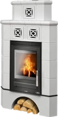 Дровяная печь ABX Regina угловая, белый