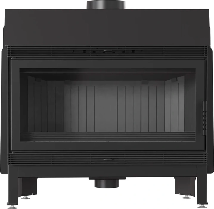 Фронтальная дровяная топка Kratki Blanka 910, черная футеровка