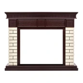 Широкий портал Firelight Bricks 25 кирпич Бежевый/шпон Тёмный дуб