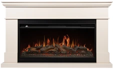 Электрокамин с широким очагом 2D Royal Thermo Aurora RTFP/P-AR40LS, портал California 40, молочный